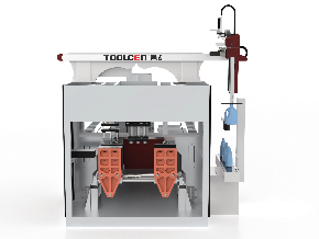 深圳吹塑取出機(jī)械手-長梁單臂+側(cè)面輸送帶