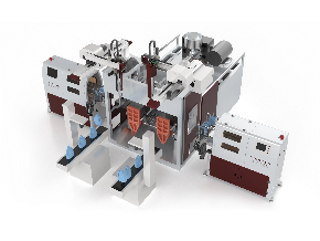 廣東吹塑模內(nèi)貼標(biāo)+雙向機械手自動取出